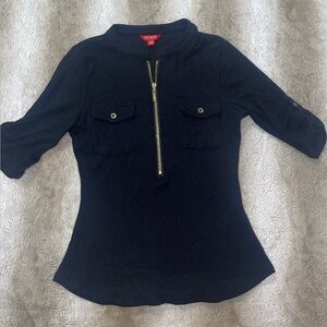 Black Dress with Gold Zipper